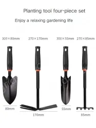 pliers + folding bucket + rake + gloves