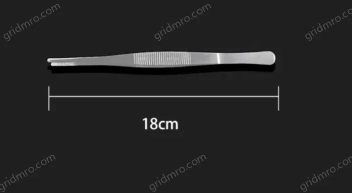 Stainless steel tweezers Straight round toe (thick) 18cm