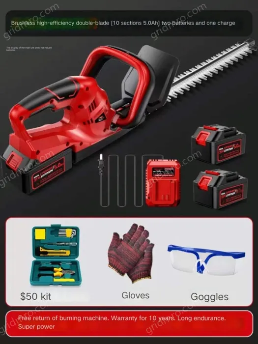 Brushless high-efficiency double-edged 10-cell 5.0Ah two batteries and one charge