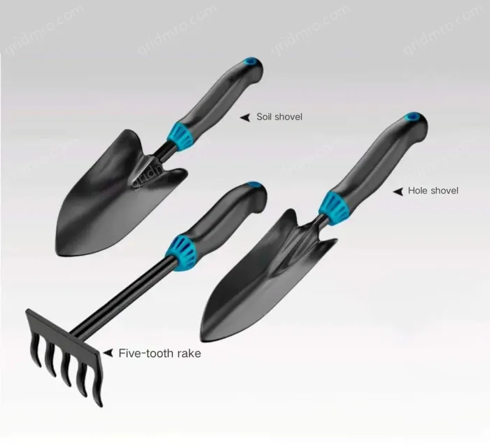 (Soil shovel + hole shovel + five-tooth harrow)