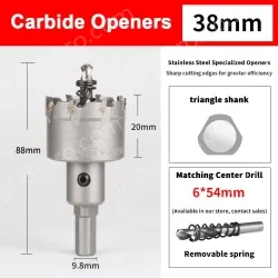 Stainless steel special hole opener 38mm