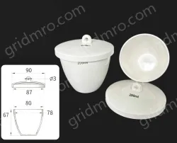 Ceramic crucibles 150ml+ lid